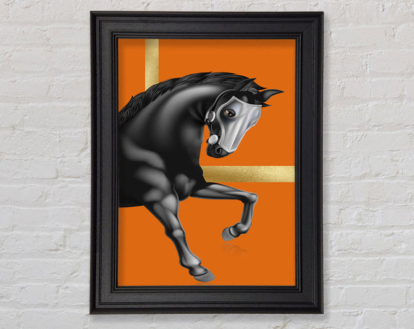 Black Horse With Orange