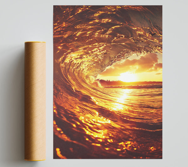 Golden Wave Sunset