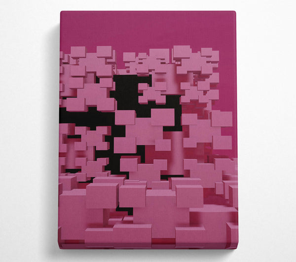 Pink Pixelated Landscape