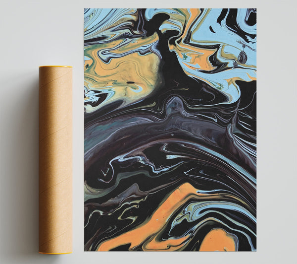 Black Swirling Orange