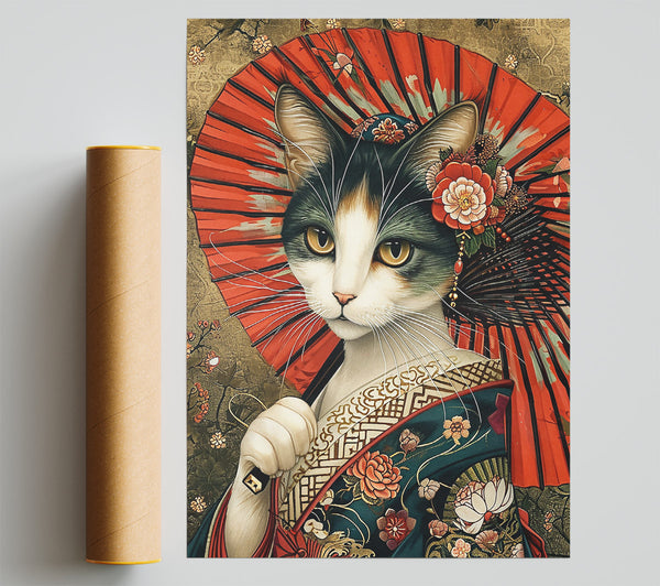 Red Kimono Cat