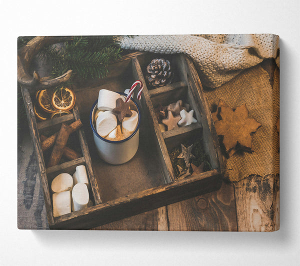 Brown Wooden Cocoa Tray