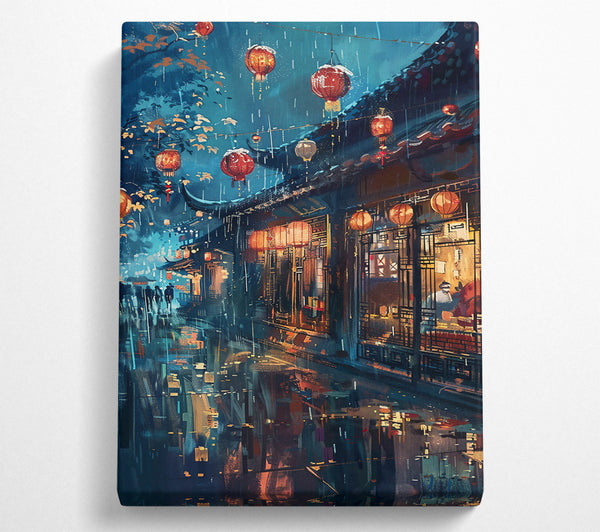 Blue Rain Lanterns