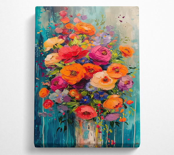 Orange Floral Burst