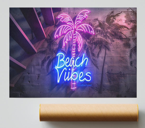 Pink Neon Palm Vibes