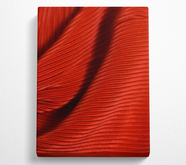 Crimson Pleated Embrace