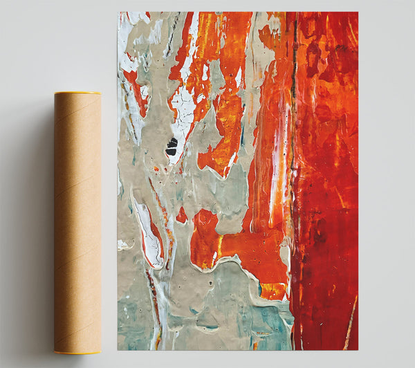 Orange And Grey Abstract