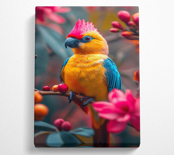 Yellow Bird On Bloom