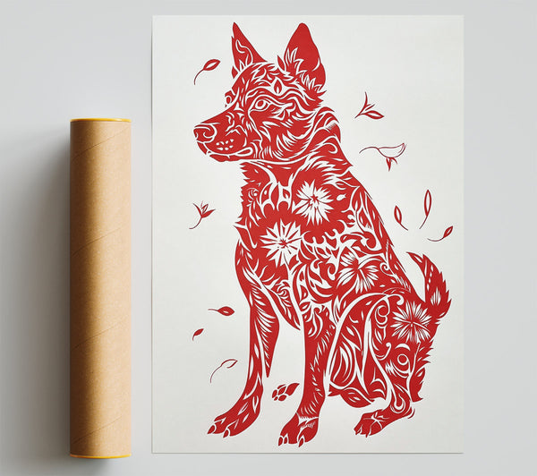 Crimson Canine Bloom