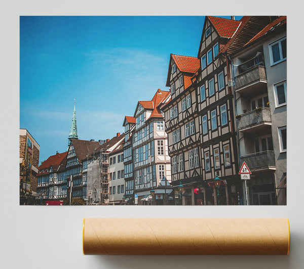 Brown Timbered Town Square