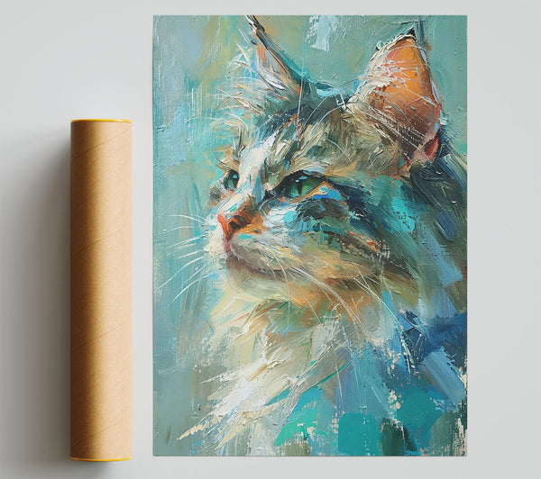 Turquoise Feline Gaze