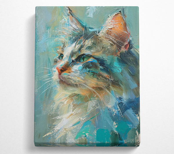 Turquoise Feline Gaze