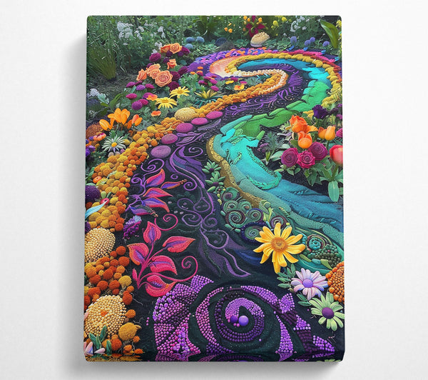 Purple Floral Swirl