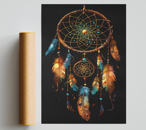 Golden Dreamcatcher Feathers