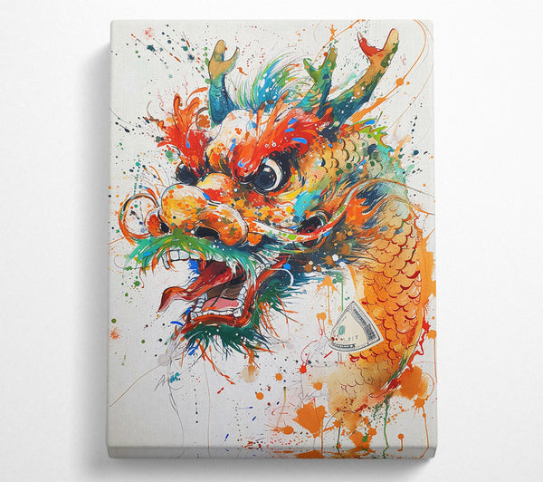 Orange Splashes Dragon