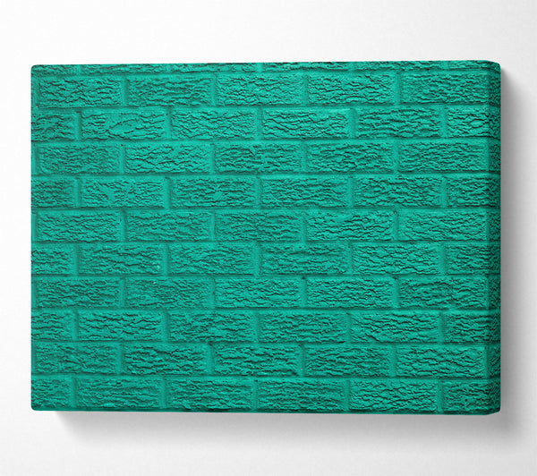 Teal Brick Wall