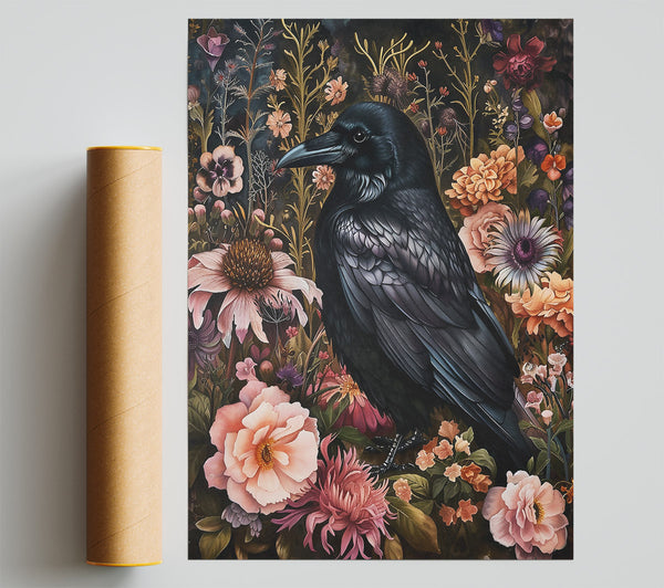 Black Raven In Bloom