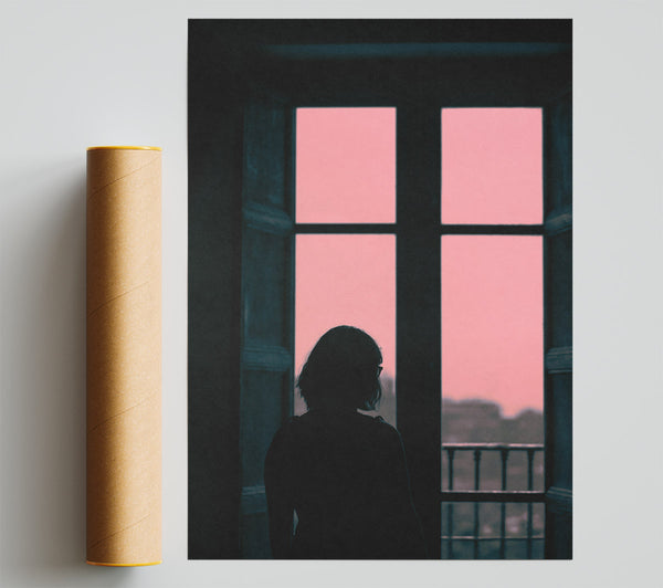 Pink Window Silhouette