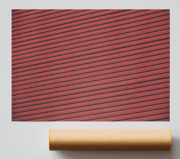 Crimson Corrugated Lines