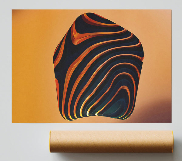 Orange Striped Abstract