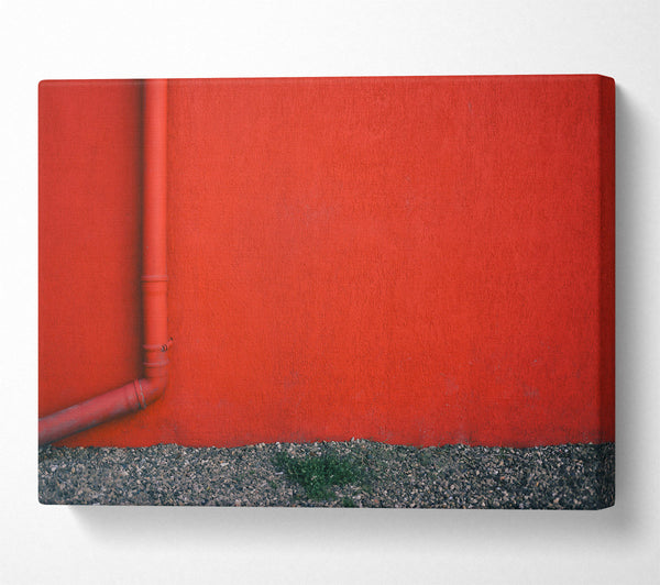 Red Wall And Pipe