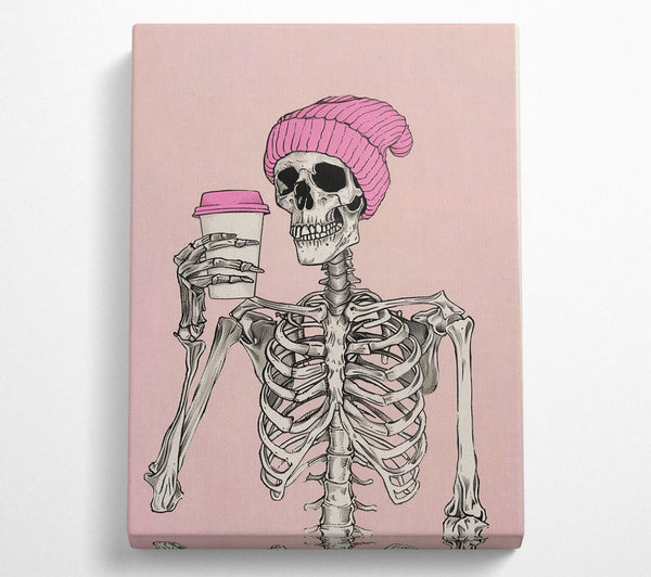 Pink Coffee Skeleton