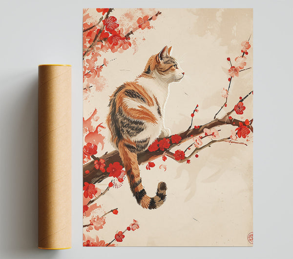 Red Blossom Cat