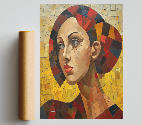 Golden Mosaic Woman