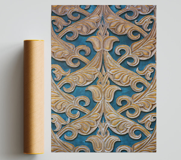 Golden Teal Pattern