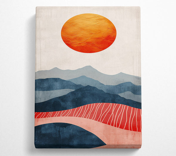 Red Sun Mountainscape