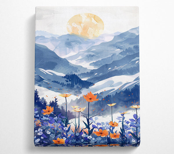 Orange Bloom Mountainscape