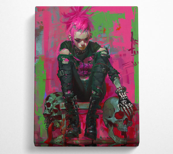 Pink Punk Skull