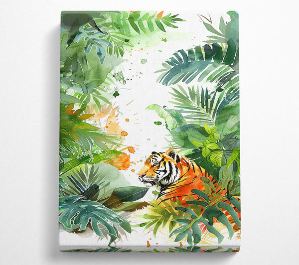 Orange Tiger In Green