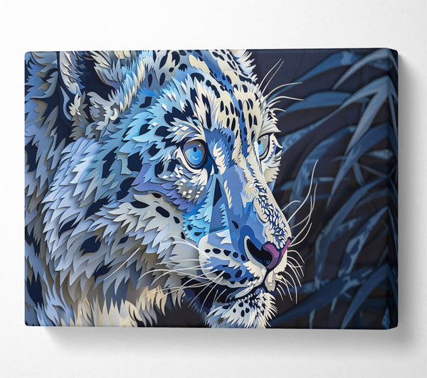 Blue Paper Snow Leopard