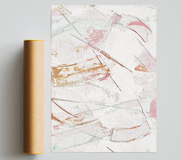 Blush And White Abstract