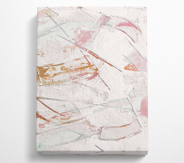 Blush And White Abstract