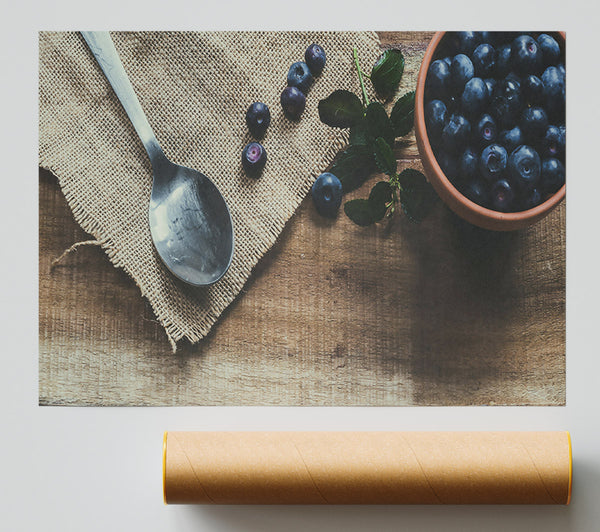 Blueberries On Burlap