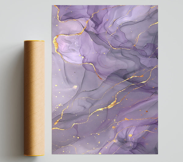 Lilac Swirls Of Gold