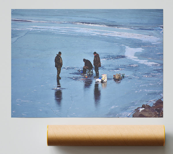 Blue Ice Fishermen