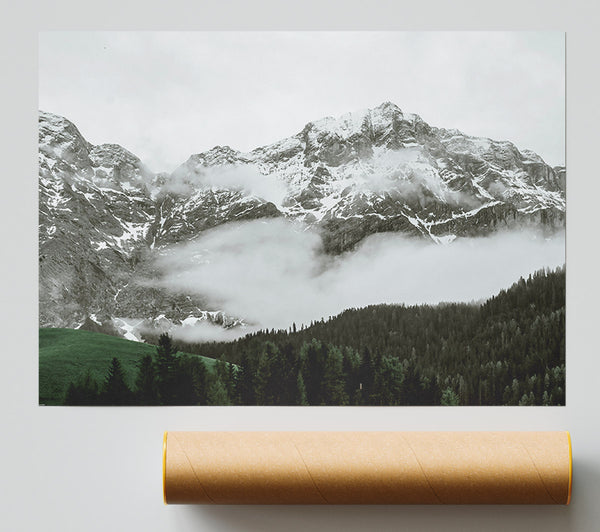 White Peaks And Fog