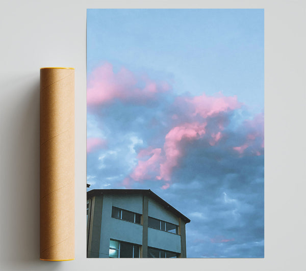 Pink Clouds And Building