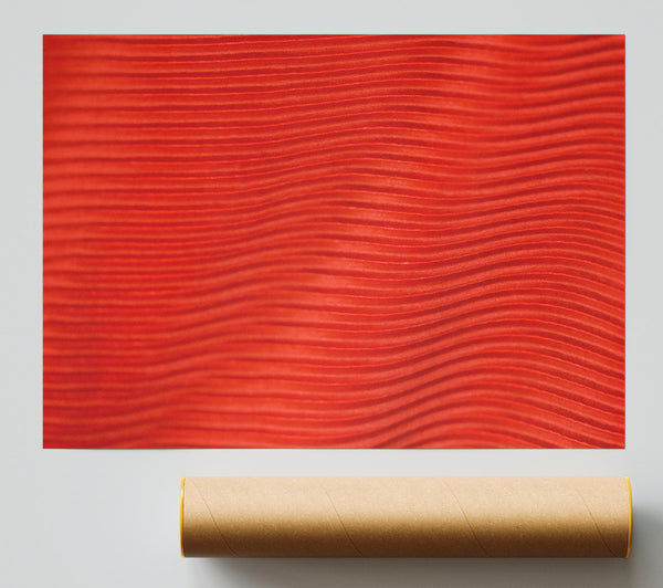 Crimson Pleated Waves