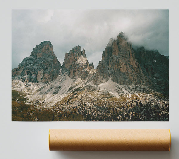 Gray Peaks In Fog