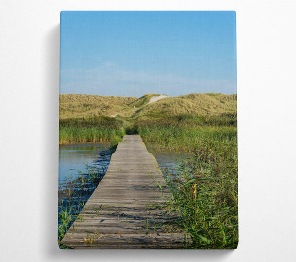 Blue Sky Over Dune Walkway