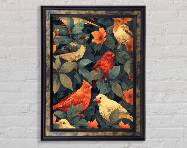 Decorative Birds Orange