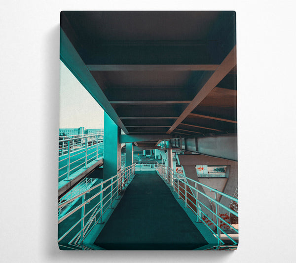 Teal Underpass Pathway