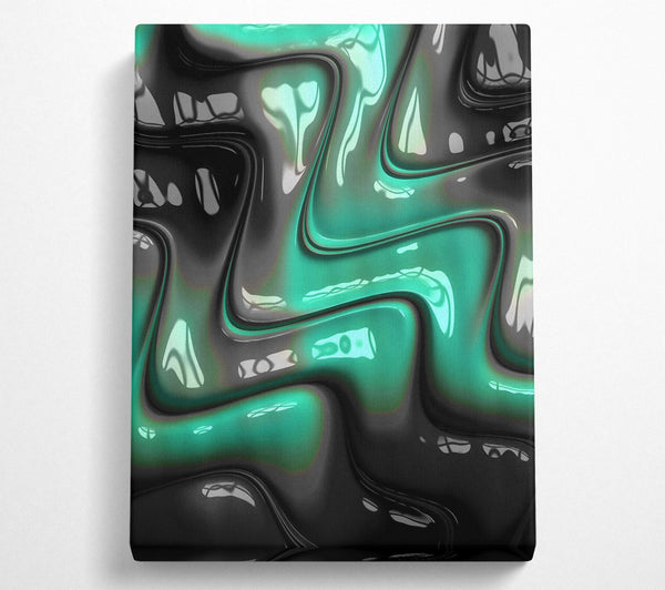 Teal Liquid Waves