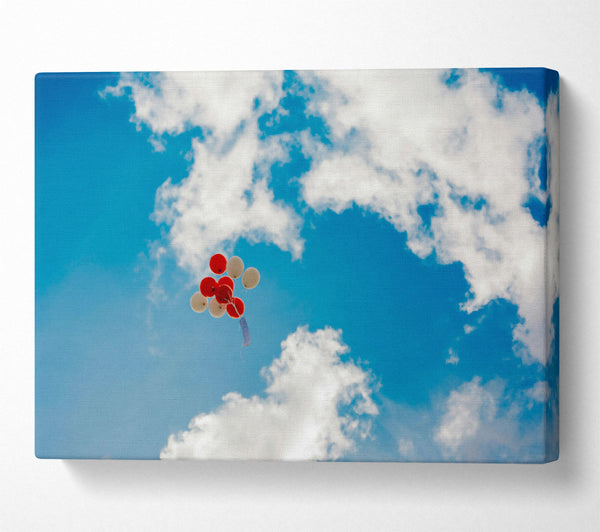 Red Balloons In Blue Sky