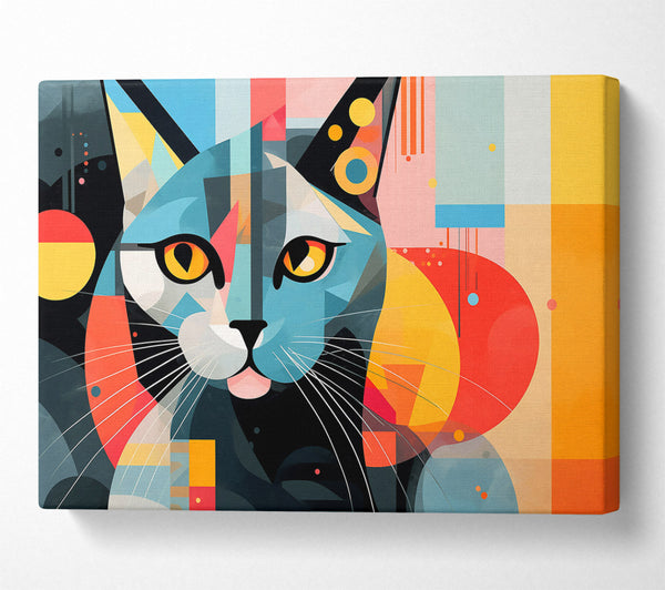 Abstract Blue Feline