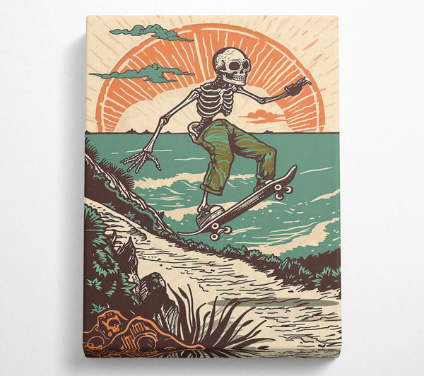 Teal Sunset Skateboarding